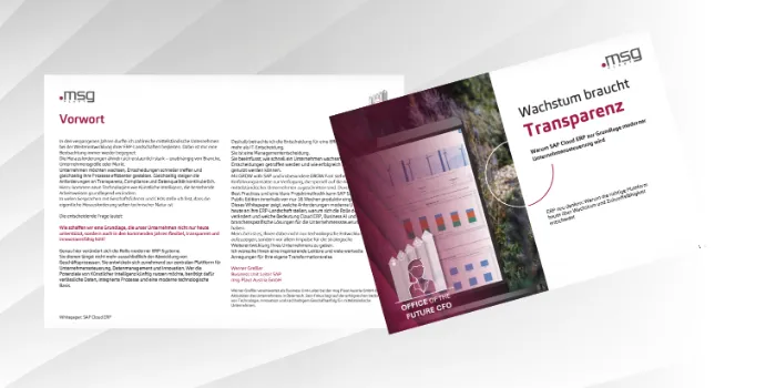 Cloud ERP: Wachstum, Transparenz, Unternehmenssteuerung und Zukunftsfähigkeit